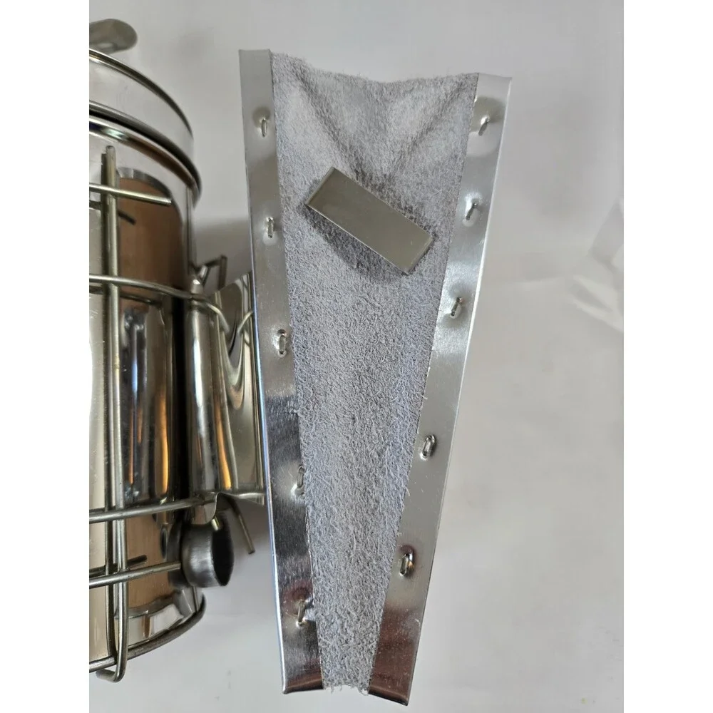 Bee Hive Smoker, Large Beekeeping Stainless Steel Supplies Tools w/ Heat Shield